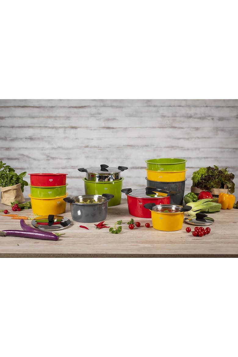 Hotpan Stainless Steel Cooking Pot with Insulated Bowl, 1-Quart, Alternate, color, Gray