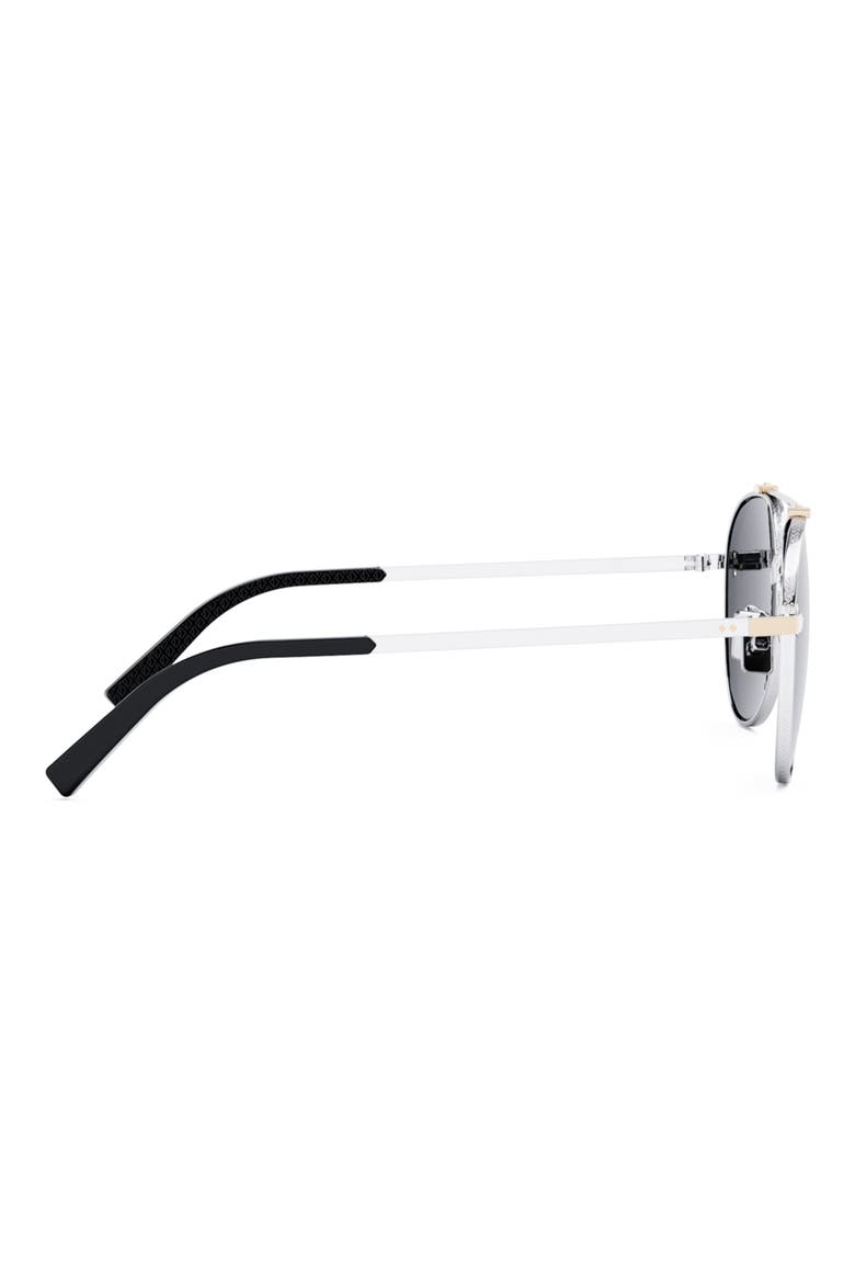 CD Diamond A1U 59mm Pilot Sunglasses, Alternate, color, SHINY PALLADIUM / SMOKE