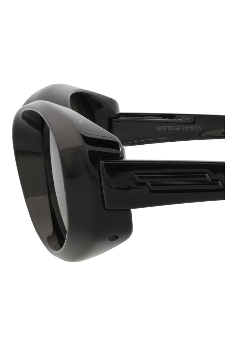 Bottega Veneta 56mm Oval Sunglasses, Alternate, color, Black Black Grey