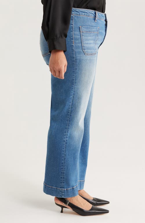Kut From The Kloth Meg Patch Pocket High Waist Wide Leg Jeans In Blue