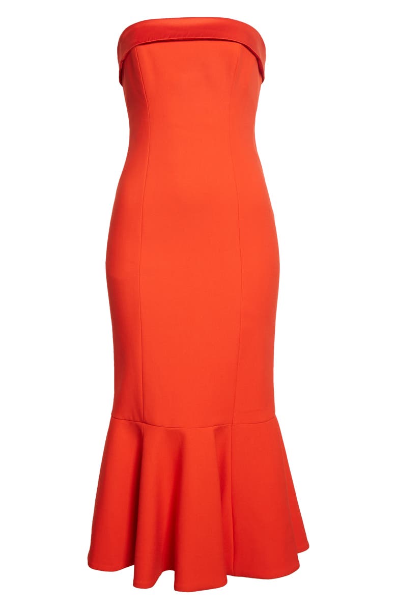 Cinq à Sept Mazz Strapless Trumpet Dress, Alternate, color, 
