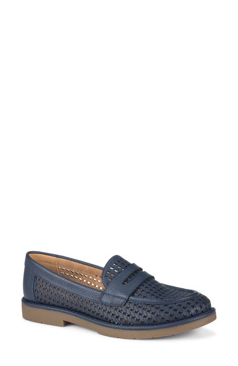 Calli Woven Faux Leather Loafer