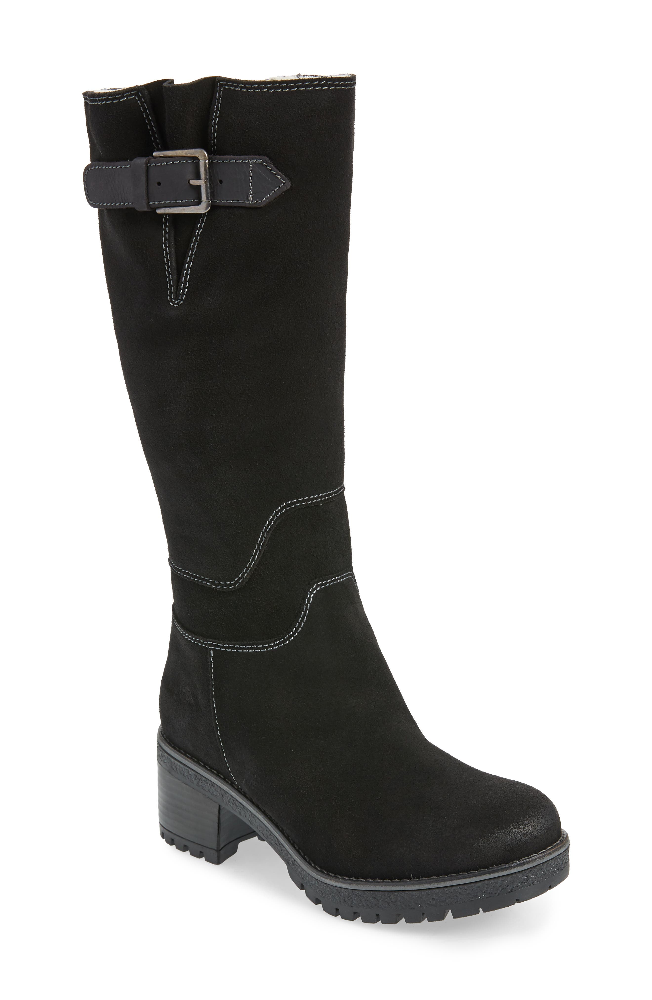 Bos. & Co. Martial Wool Lined Waterproof Suede Tall Boot, Main, color, 