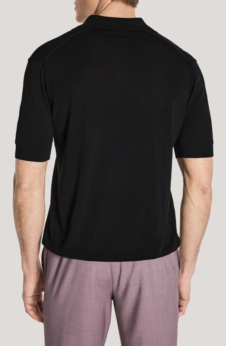 Jack Victor Johnny Collar Polo, Alternate, color, Black