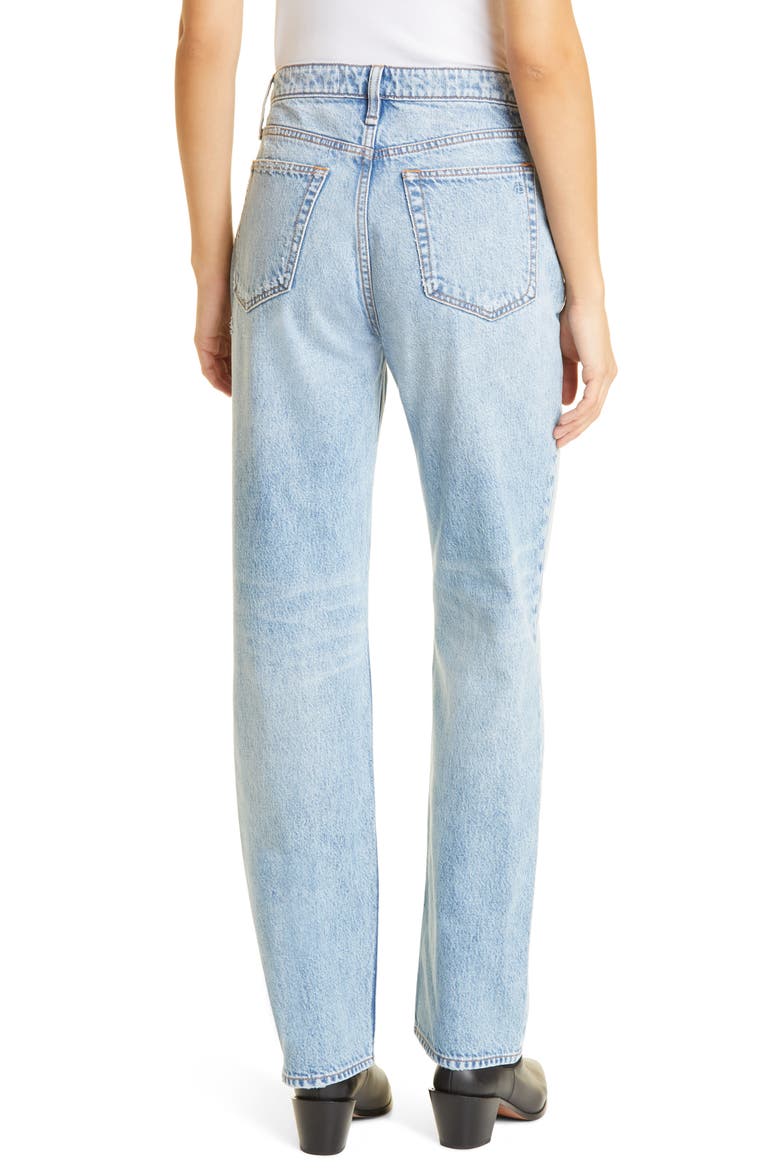 Alex Ripped High Waist Straight Leg Jeans, Alternate, color, LOU1