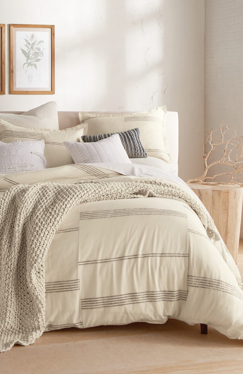 DKNY Marled Stripe Duvet Cover & Sham Set, Main, color, 