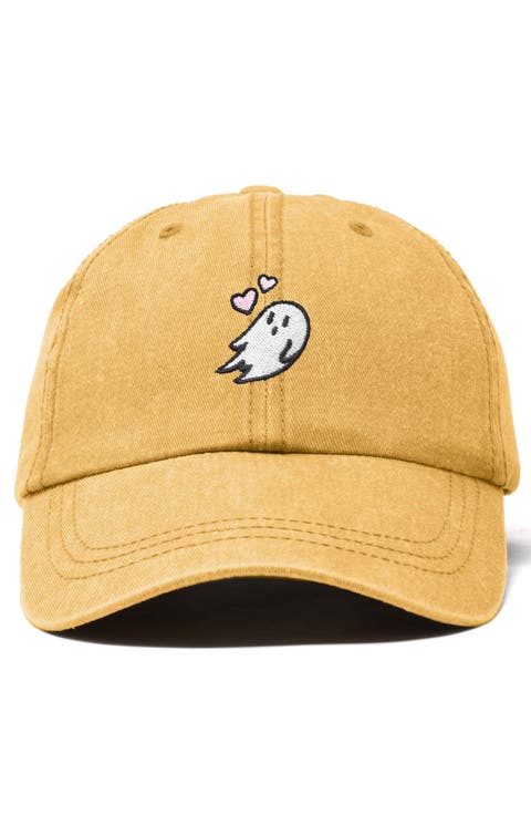 Heartly Ghost Embroidered Cap