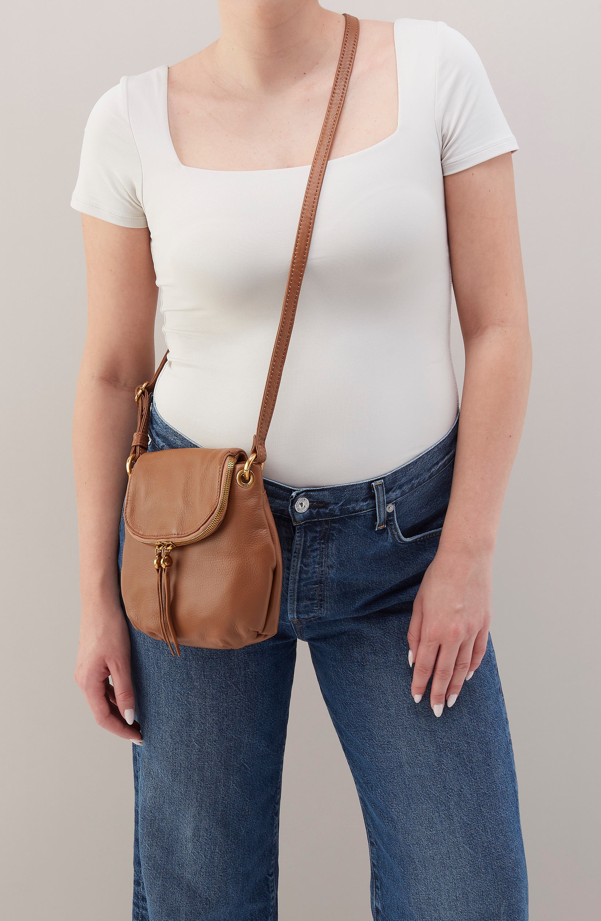 Fern Leather Crossbody Bag, Alternate, color, TIMBER BROWN