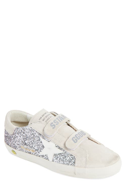 Golden Goose Kids' Old School Glitter Low Top Sneaker In White