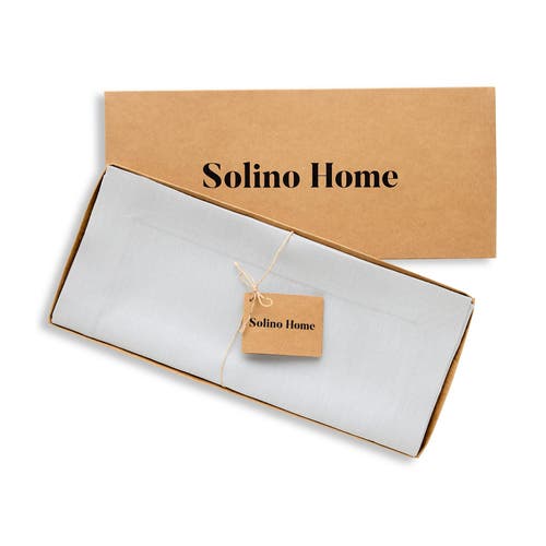 Solino Home Linen Table Runner In Gray