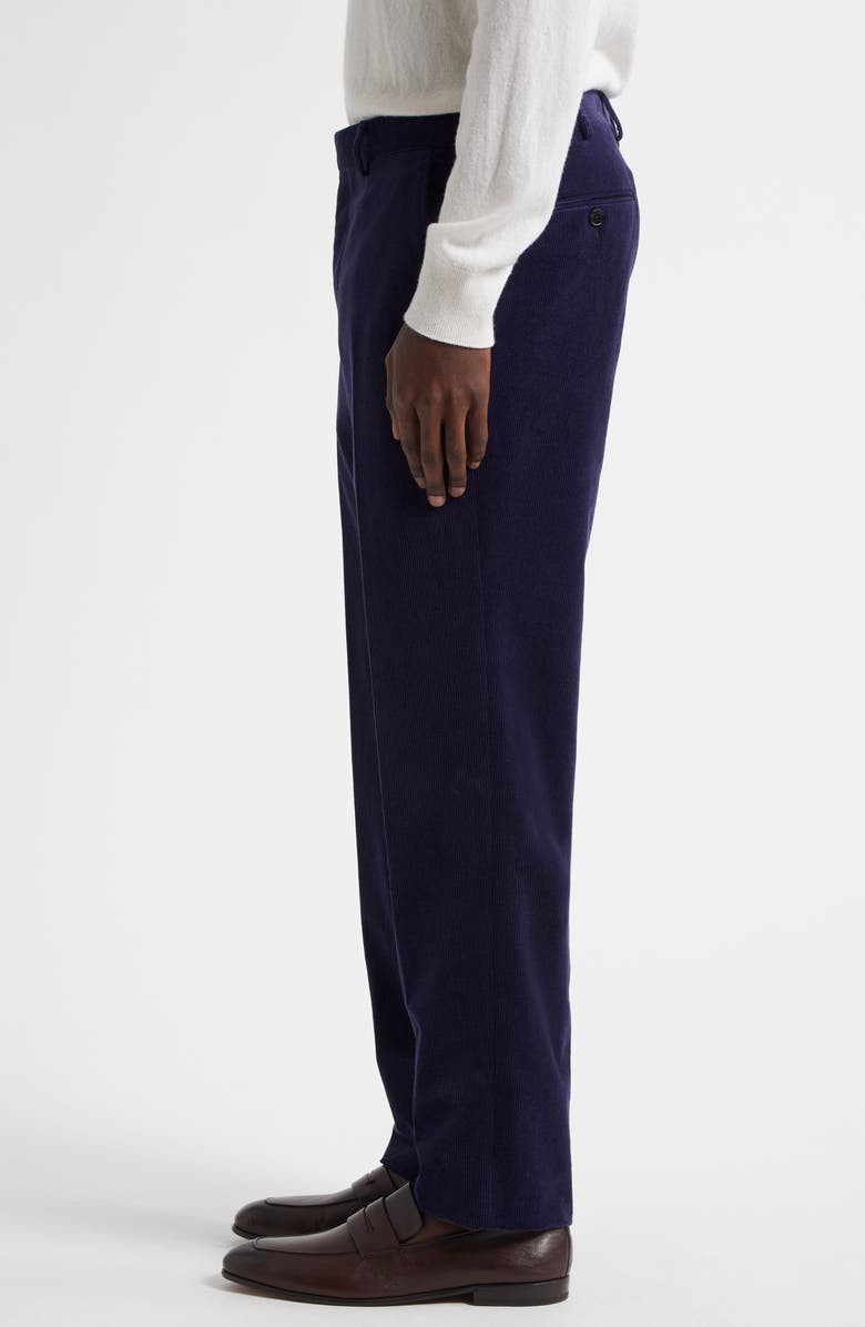 ZEGNA Cashco Corduroy Dress Pants, Alternate, color, Navy