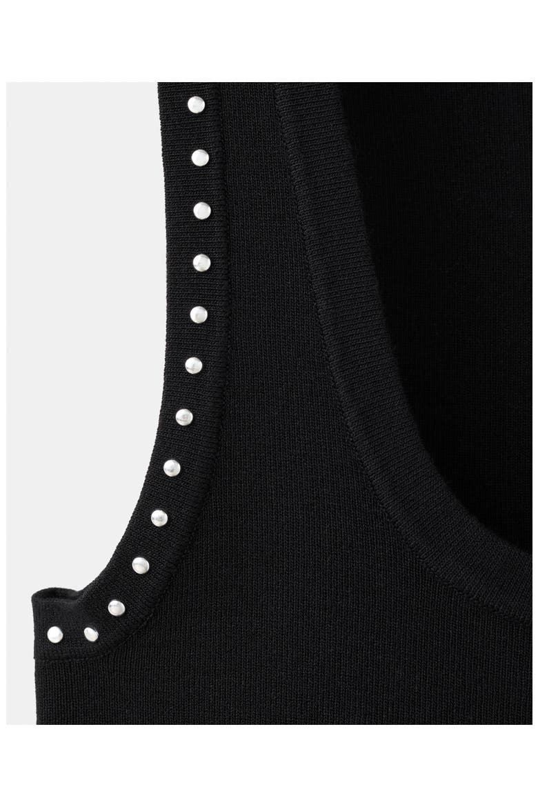 Studded Tank, Alternate, color, BLACK