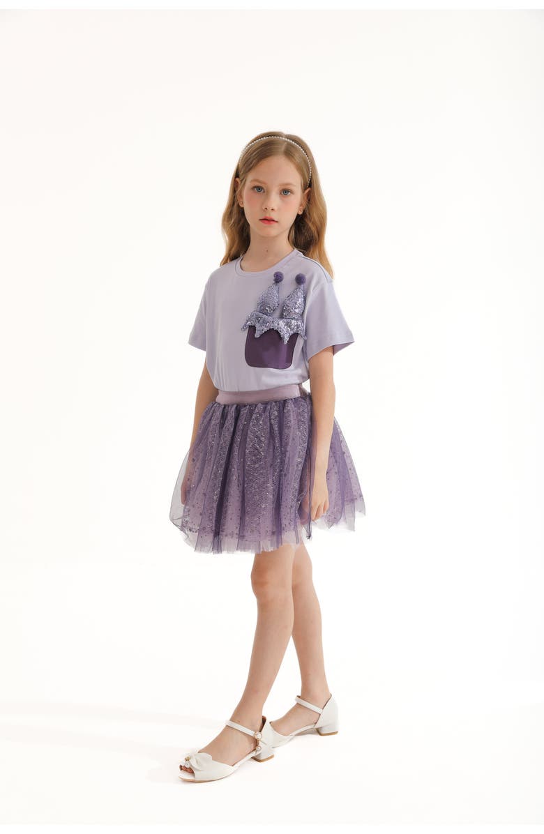 Mimi Tutu Glimmer Applique Outfit, Alternate, color, Purple