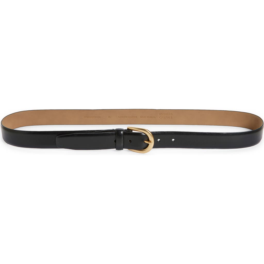 Nordstrom Melony Leather Belt In Black