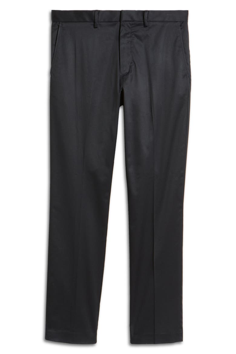 Men's Athletic Fit Leg Non-Iron Chinos, Alternate, color, BLACK