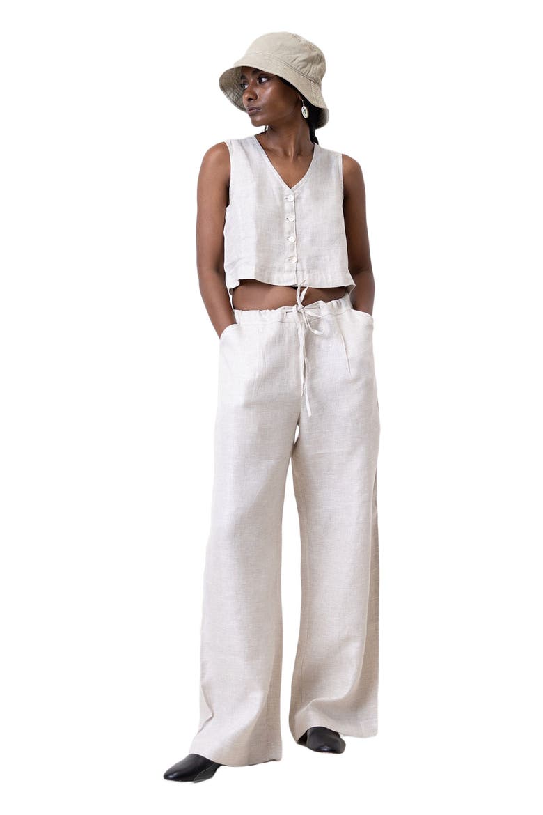 Cropped vest shirt, Alternate, color, Off-white