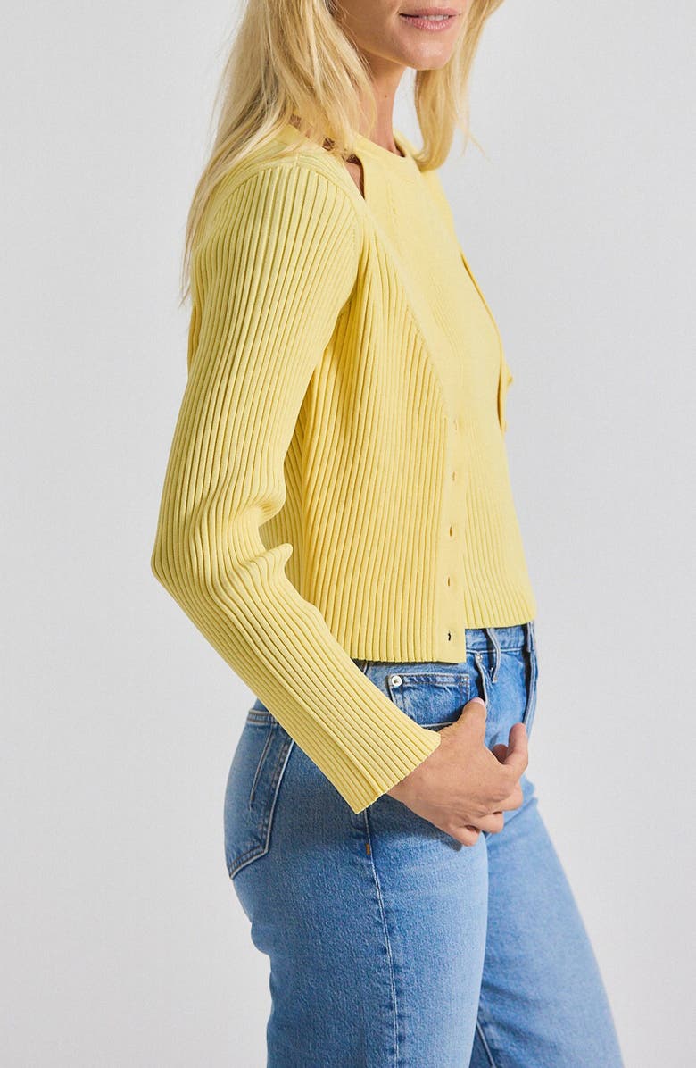 Derek Lam 10 Crosby Lonnie Layered Sweater, Alternate, color, Buttercup