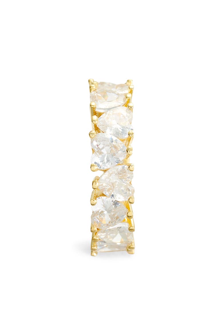 Heart Cubic Zirconia Eternity Ring, Alternate, color, GOLD/ WHITE