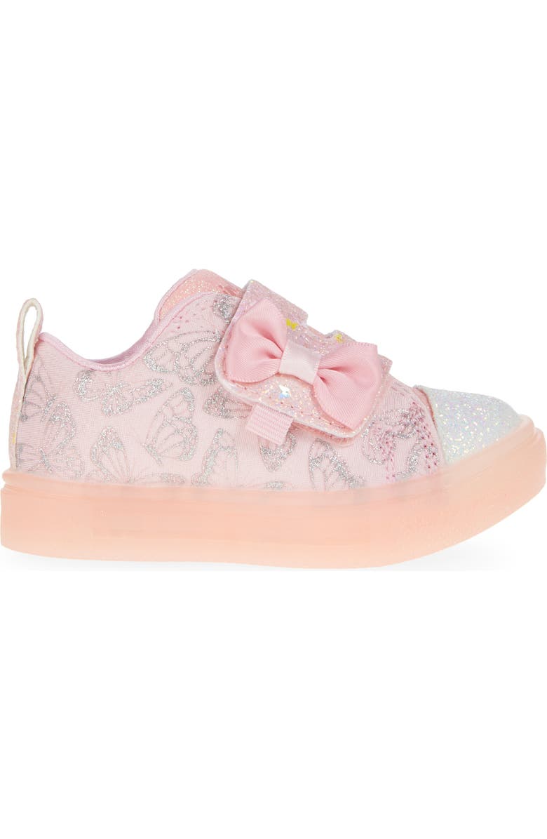 SKECHERS Kids' Twinkle Sparks Light-Up Glitter Sneaker, Alternate, color, Rose Gold