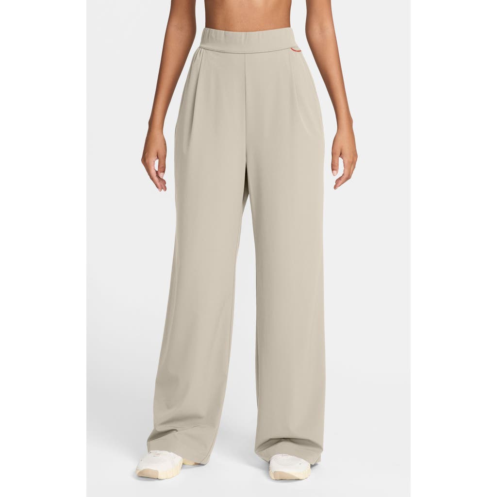 Nike 24.7 Perfectstretch Dri-fit High Waist Loose Wide Leg Pants In Light Orewood