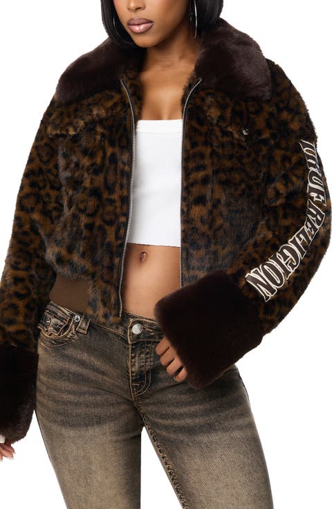 Leopard Faux Fur Jacket