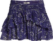 Siedrés Kaia Floral Tiered Chiffon Miniskirt