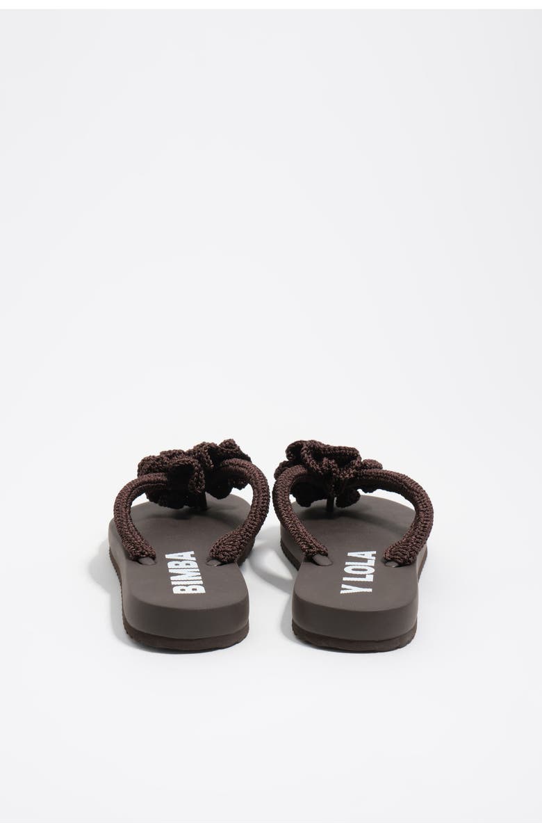 Bimba y Lola Crochet Flower Flip-Flop, Alternate, color, Dark Brown