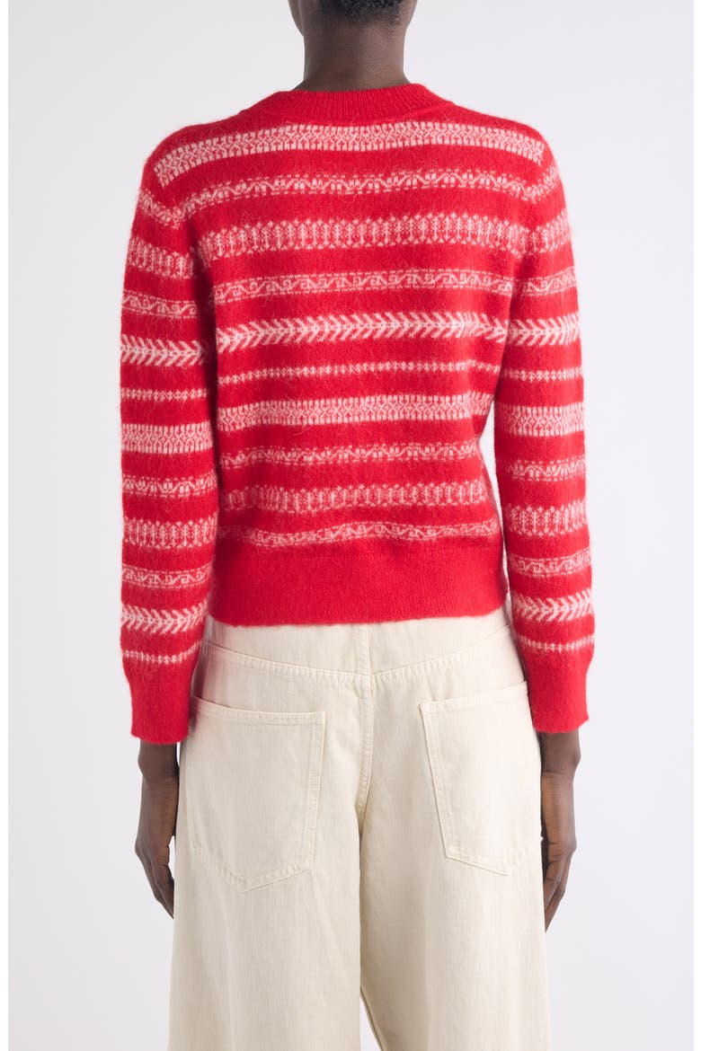 Amity Brushed Mohair & Wool Blend Sweater, Alternate, color, RED