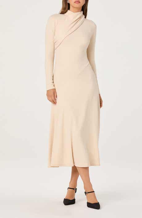 ASTR the Label Long Sleeve Mock Neck Dress