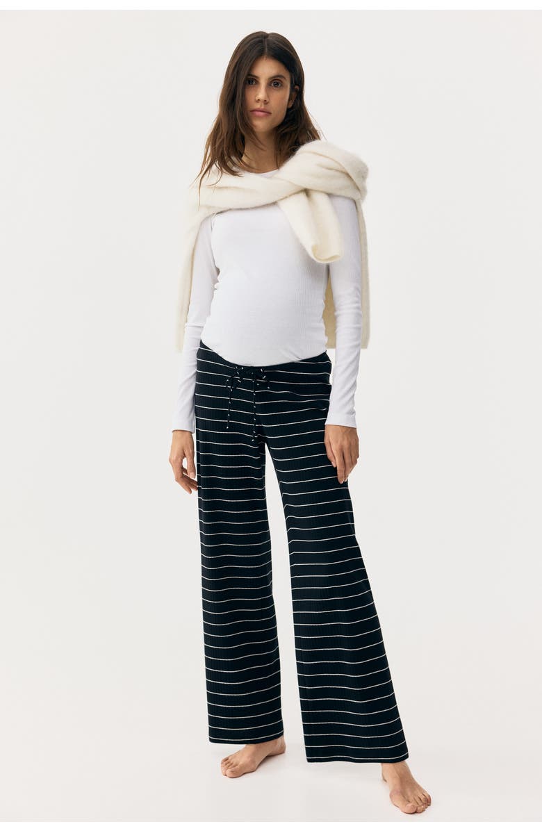 H&M Mama Pyjama Bottoms, Alternate, color, Black/Striped