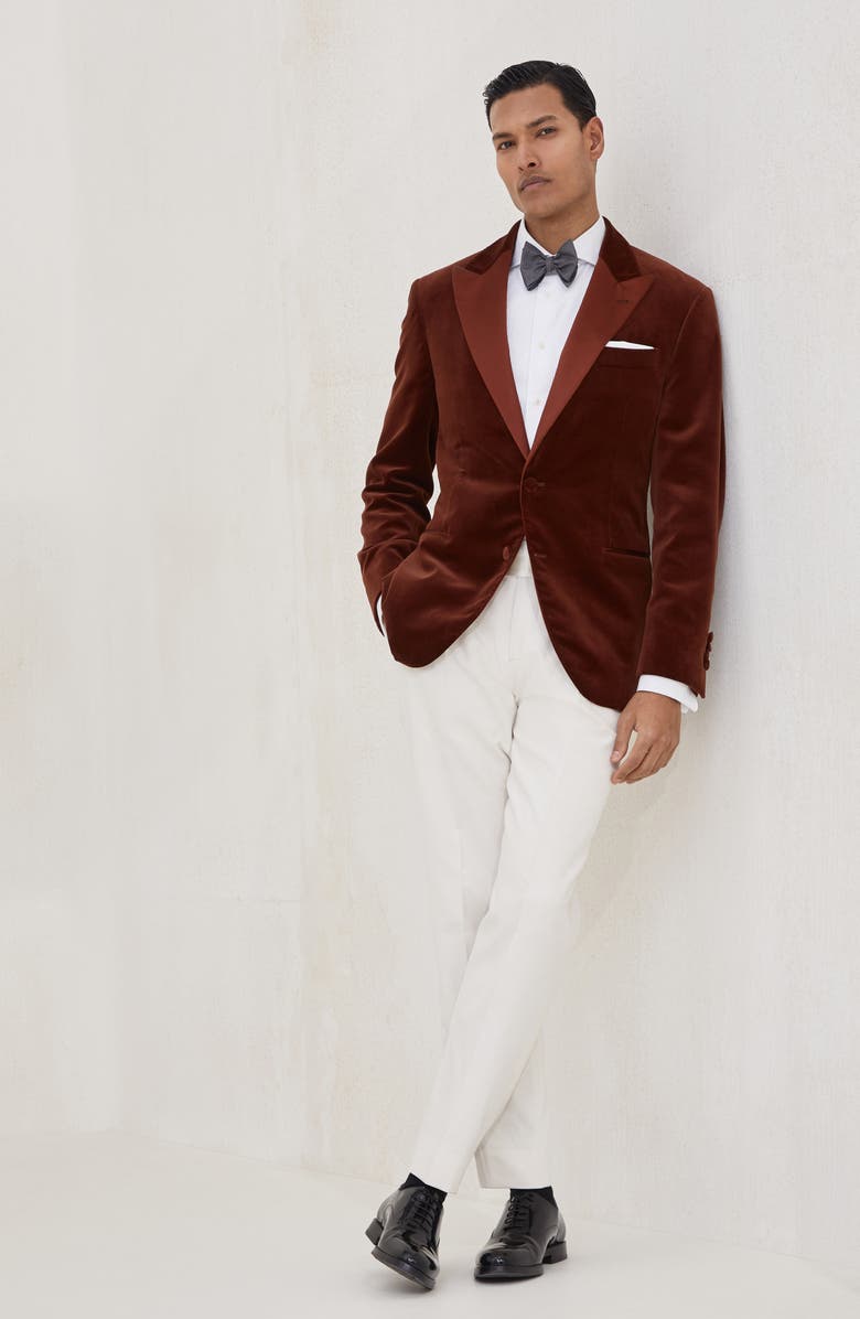 Brunello Cucinelli Tuxedo jacket, Alternate, color, Brown