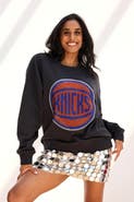 Terez Women's Terez Black New York Knicks Gemstone Logo Pullover Sweatshirt