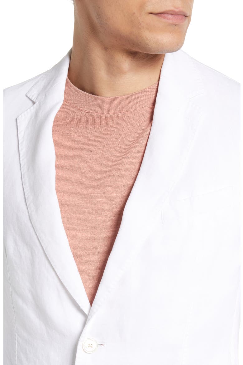 Hanry Slim Fit Linen Sport Coat, Alternate, color, WHITE