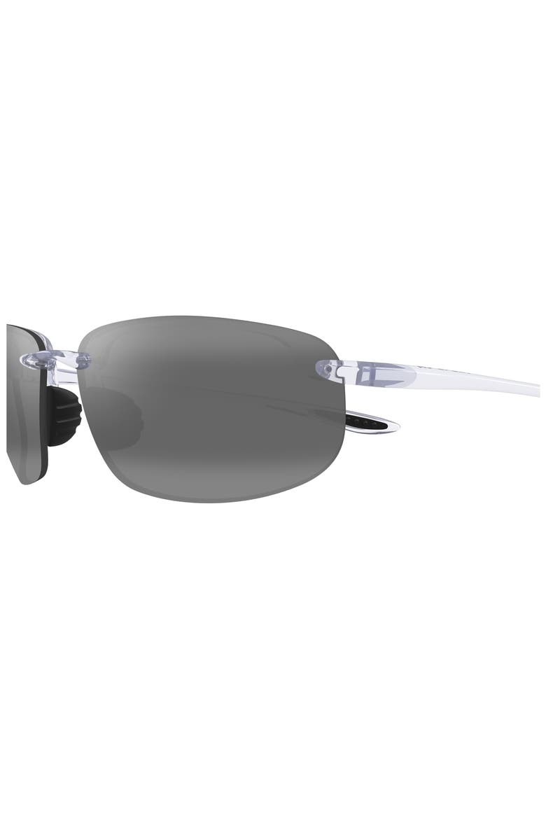 Ho'okipa 64mm Oversize PolarizedPlus2® Rectangular Sunglasses, Alternate, color, SHINY CRYSTAL GREY