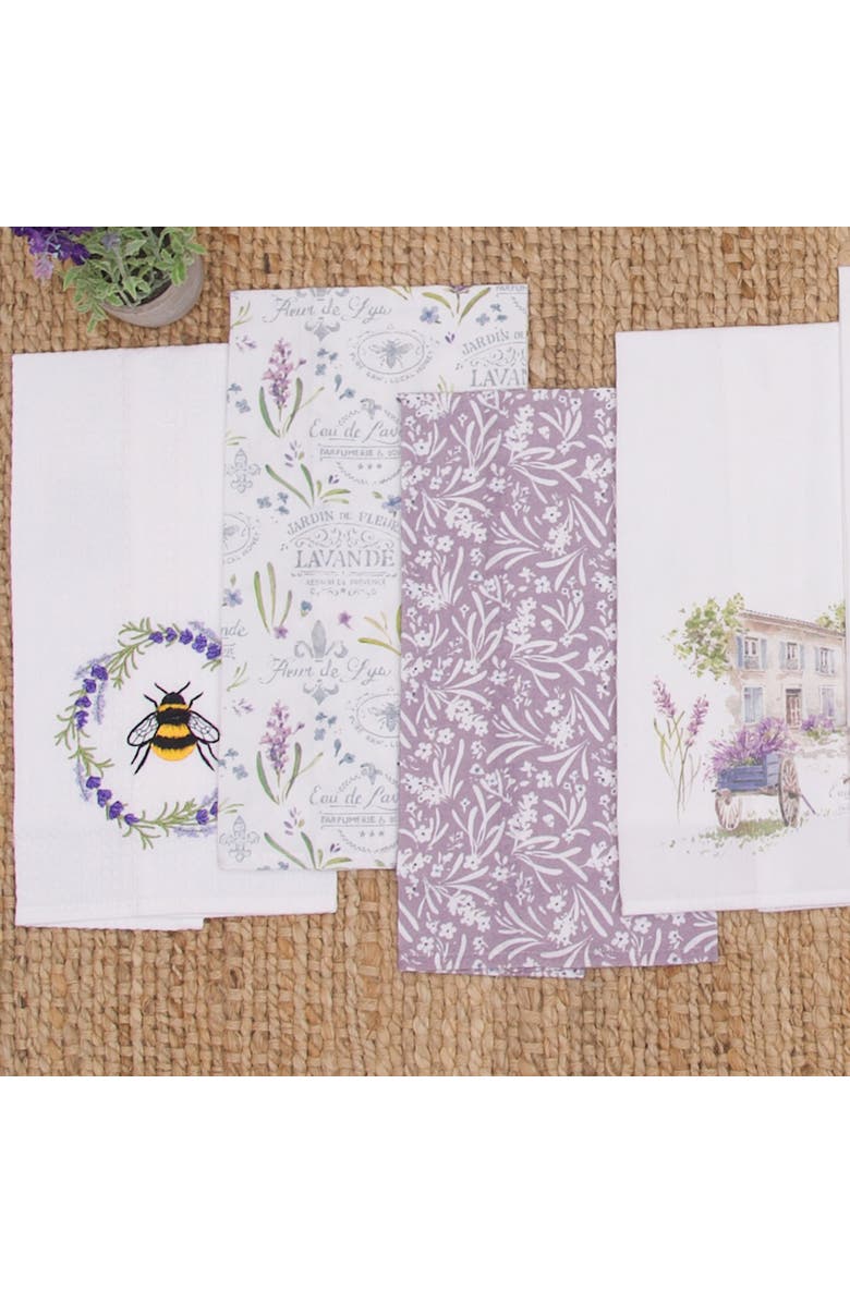 C&F Home 27" x 18" Lavender Countryside Eau de Kitchen and Bathroom Graphic Print Hand Towel, Alternate, color, Purple