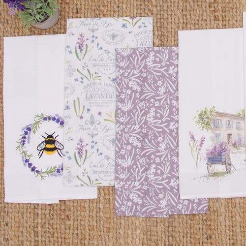 C & F Home C&f Home 27" X 18" Lavender Countryside Eau De Kitchen And Bathroom Graphic Print Hand Towel In Multi