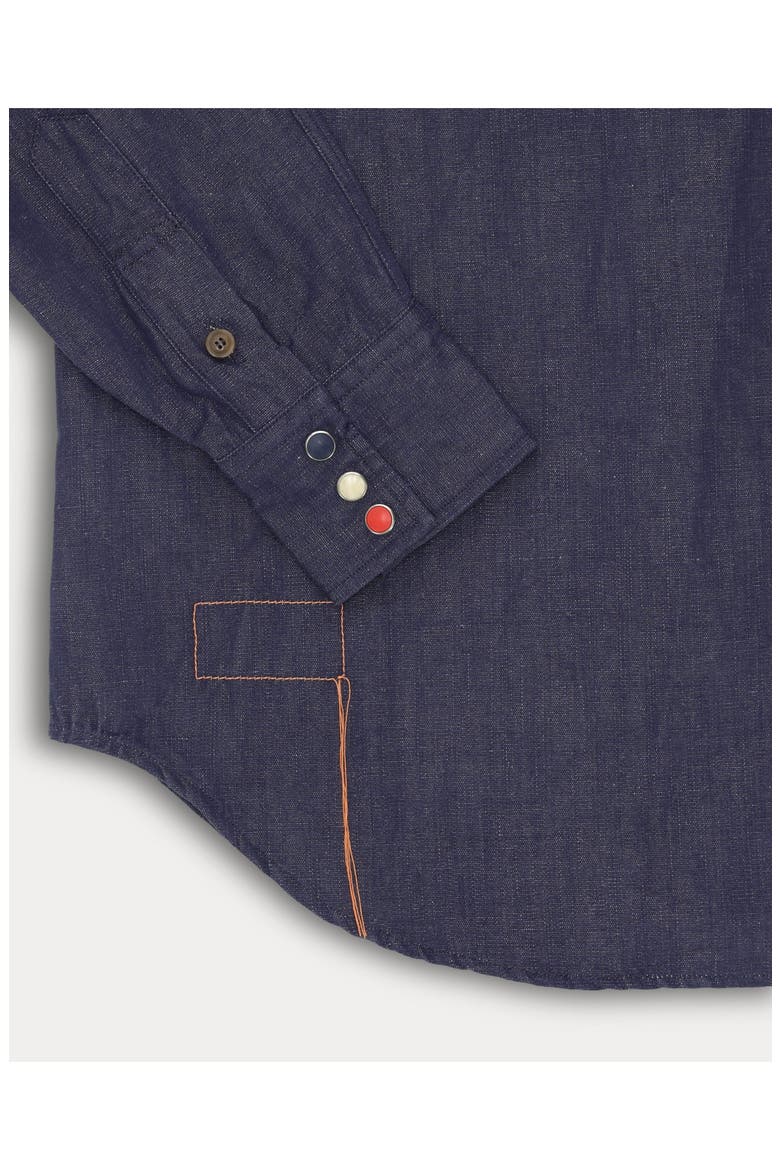 Smith Japanese chambray shirt, Alternate, color, Indigo
