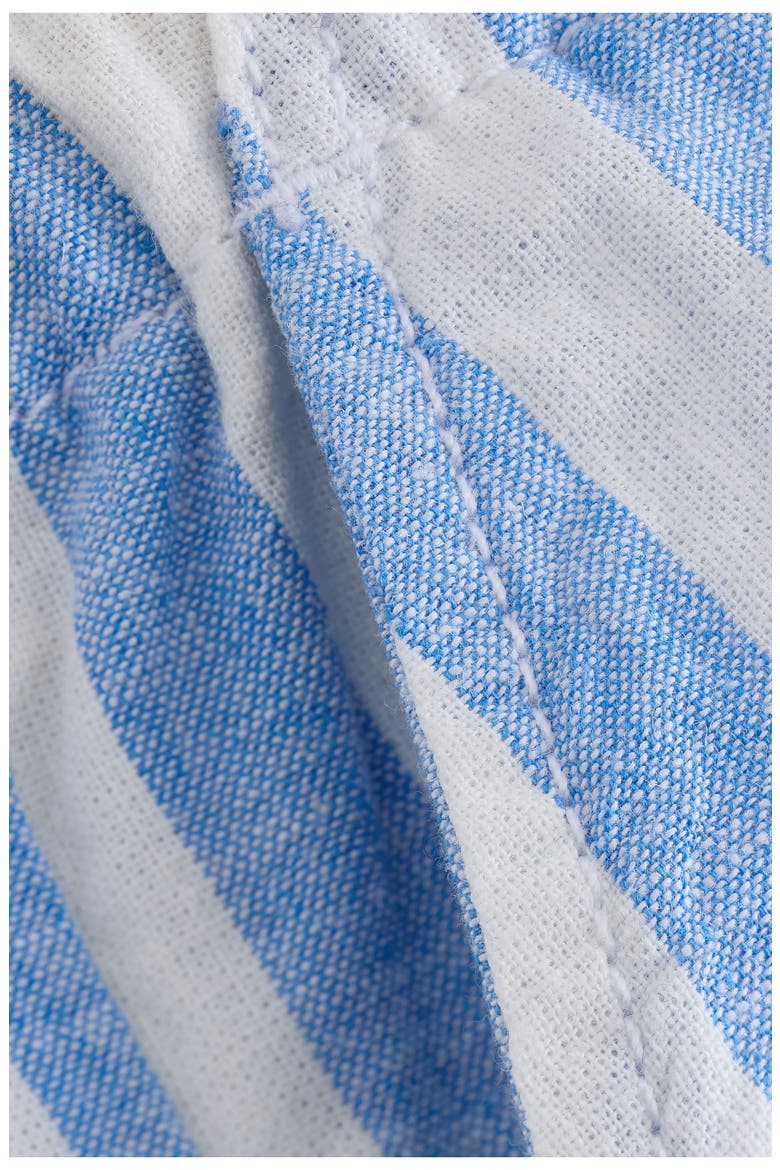Kids' Stripe Linen & Cotton Pull-On Shorts, Alternate, color, BLUE