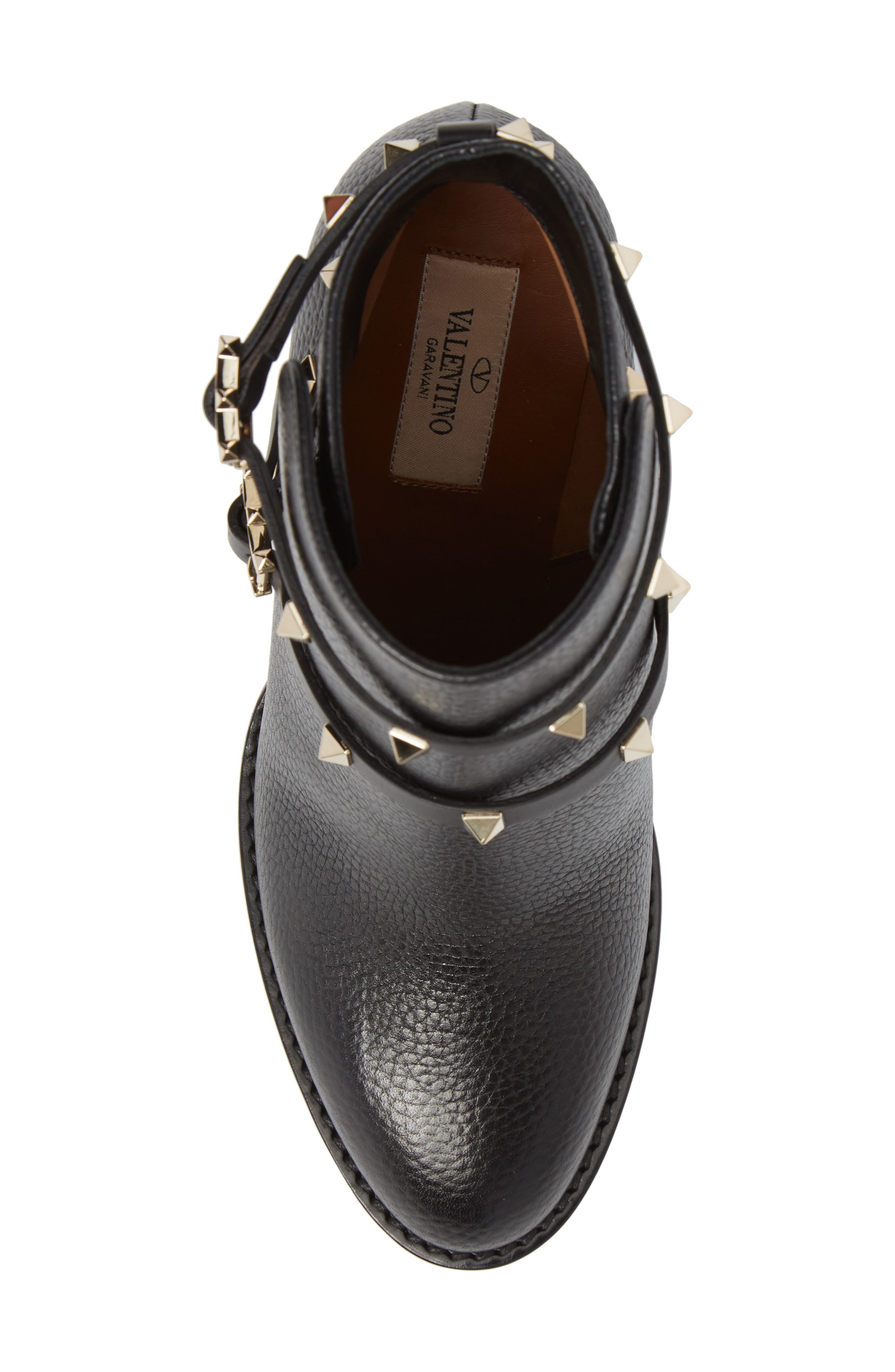 Valentino Garavani Rockstud Block Heel Bootie, Alternate, color, 