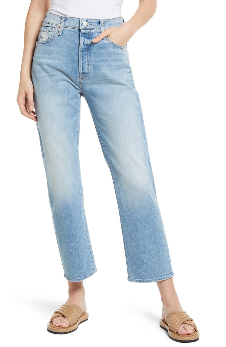 MOTHER The Ditcher Crop Straight Leg Jeans, Main, color, 