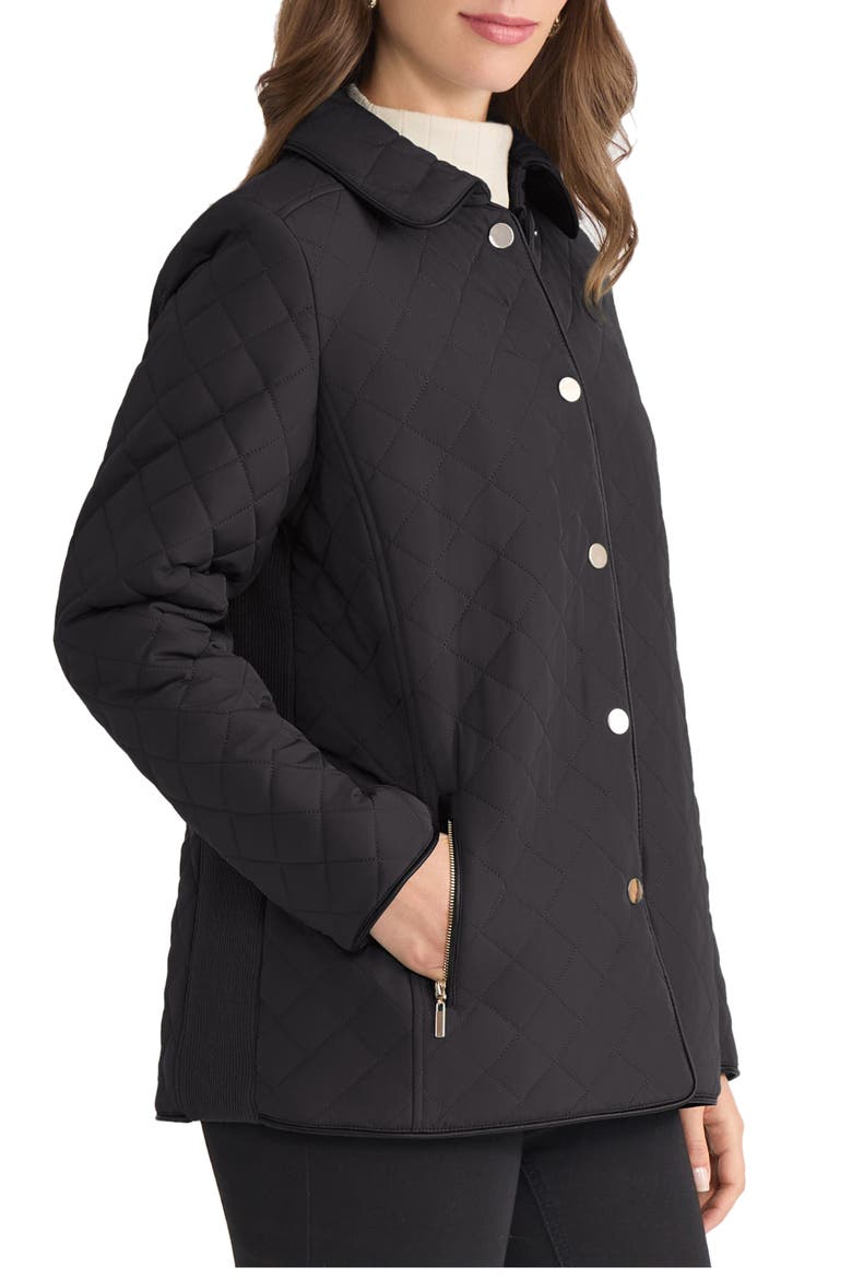 Quilted Jacket, Alternate, color, JONES BLACK