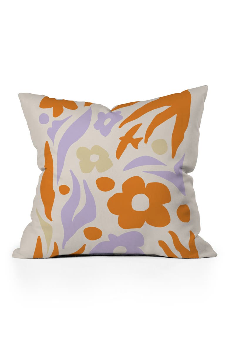 Grace Nature Vibes II Outdoor Throw Pillow, Main, color, ORANGE