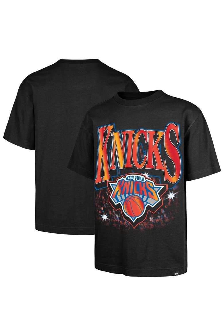 Men's '47 Black New York Knicks Past Champs Collection Flashbulb Foundation T-Shirt, Main, color, Black
