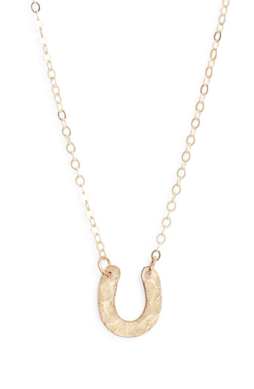 Nashelle Horseshoe Pendant Necklace In Gold