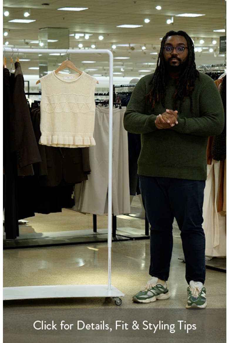 Ruffle Open Stitch Sweater Vest video
