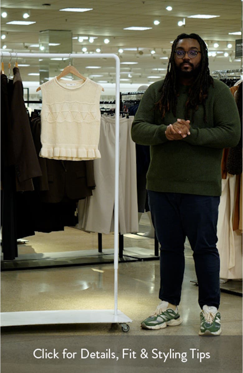 Ruffle Open Stitch Sweater Vest, sales video thumbnail