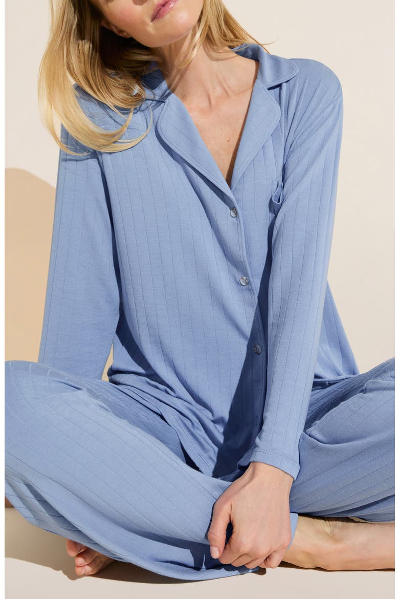 Giselle Rib Pajamas, Alternate, color, WEDGEWOOD