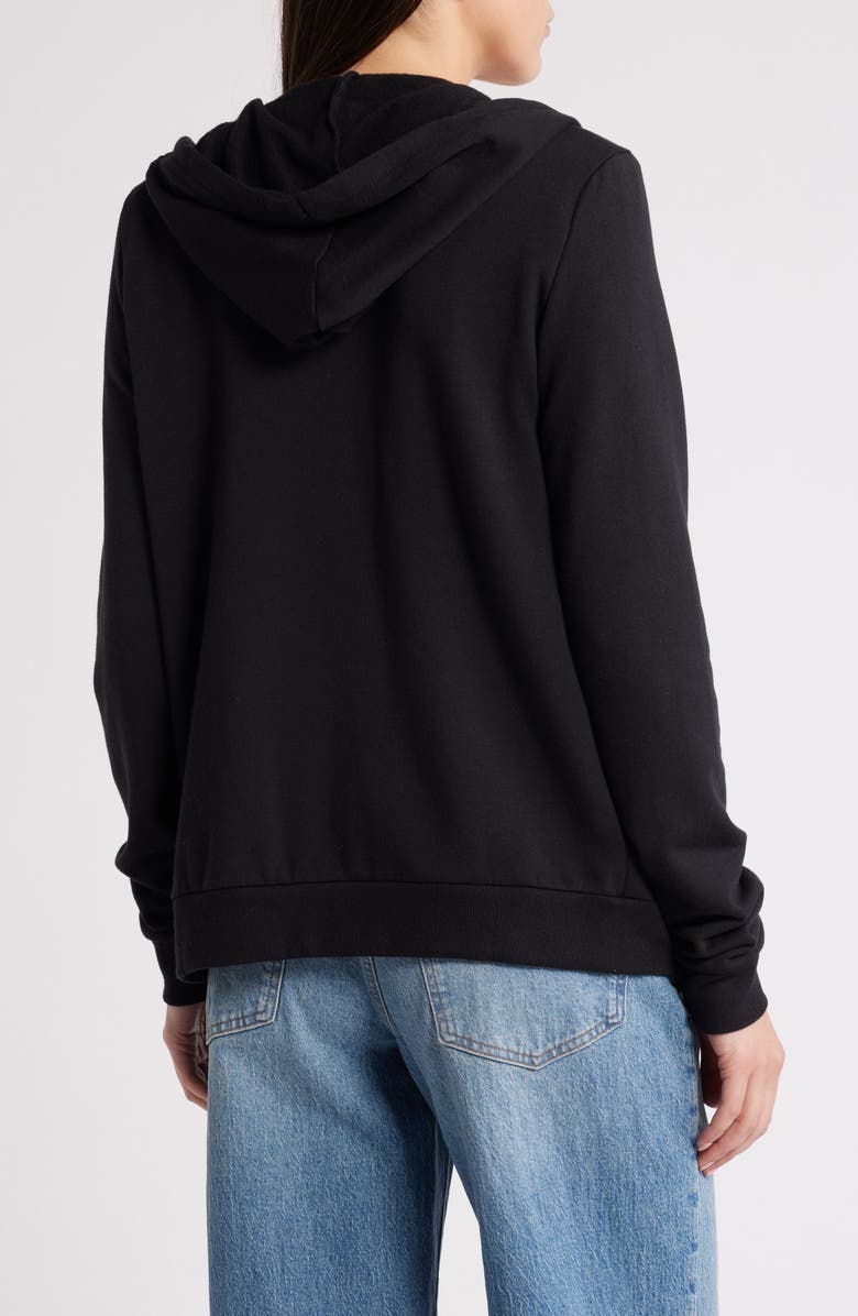 Marine Layer Afternoon Full Zip Hoodie, Alternate, color, Black