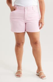 Wit & Wisdom Skyrise High Waist Dolphin Hem Denim Shorts