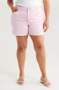 Wit & Wisdom Skyrise High Waist Dolphin Hem Denim Shorts